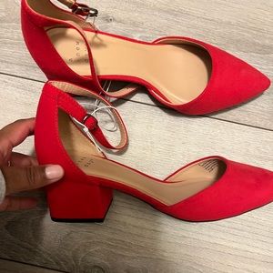 Red low heels